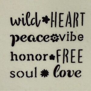 Inspirational Typography Stencil 12x12 - 1 Sheet DIY Dreamcatcher Wall Art Craft
